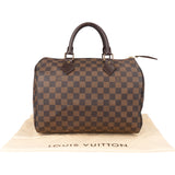 Louis Vuitton Damier Ebene Monogram Speedy 30 Handbag