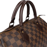 Louis Vuitton Damier Ebene Monogram Speedy 30 Handbag