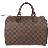 Louis Vuitton Damier Ebene Monogram Speedy 30 Handbag