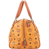 MCM Visetos Monogram Boston Handbag