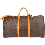 Louis Vuitton Canvas Monogram Keepall 60 Bandouliere