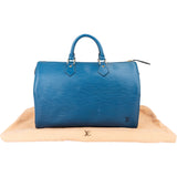 Louis Vuitton Bleu Epi Leather Speedy 35 Handbag