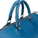 Louis Vuitton Bleu Epi Leather Speedy 35 Handbag