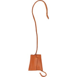 Hermès Brown Leather Herbag Clochette Schlüsselhalter
