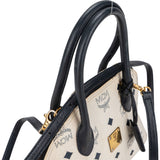 MCM White Visetos Monogram Handbag