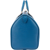 Louis Vuitton Bleu Epi Leather Speedy 35 Handbag