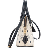 MCM White Visetos Monogram Handbag