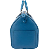 Louis Vuitton Bleu Epi Leather Speedy 35 Handbag