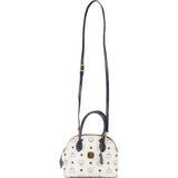 MCM White Visetos Monogram Handbag