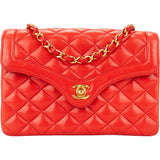 Chanel Quilted Lambskin 24K Gold Single Flap Crossbody Bag