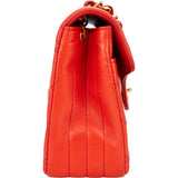 Chanel Quilted Lambskin 24K Gold Single Flap Crossbody Bag