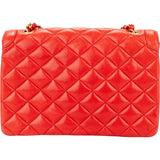Chanel Quilted Lambskin 24K Gold Single Flap Crossbody Bag