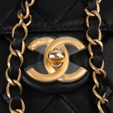 Chanel Quilted Lambskin Pearl Single Flap Crossbody Bag