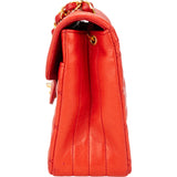 Chanel Quilted Lambskin 24K Gold Single Flap Crossbody Bag