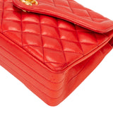 Chanel Quilted Lambskin 24K Gold Single Flap Crossbody Bag