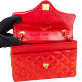 Chanel Quilted Lambskin 24K Gold Single Flap Crossbody Bag