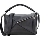 Loewe Black Leather Puzzle Handbag