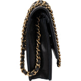 Chanel Caviar Leather CC Wallet On Chain Crossbody Bag