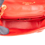 Chanel Quilted Lambskin 24K Gold Single Flap Crossbody Bag