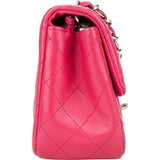 Chanel Quilted Lambskin Palladium Square Single Flap Crossbody Bag