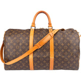 Louis Vuitton Canvas Monogram Keepall 50 Bandouliere
