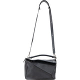 Loewe Black Leather Puzzle Handbag