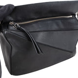 Loewe Black Leather Puzzle Handbag