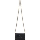 Chanel Caviar Leather CC Wallet On Chain Crossbody Bag