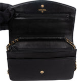 Chanel Caviar Leather CC Wallet On Chain Crossbody Bag