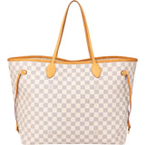 Louis Vuitton Damier Azur Monogram Neverfull GM Shopper Handbag