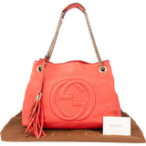 Gucci Coral Leather GG Soho Crossbody Bag