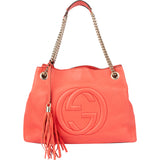 Gucci Coral Leather GG Soho Crossbody Bag