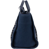 Chanel Bleu Tweed Deauville Handbag