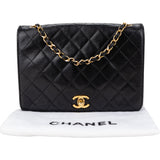 Chanel Quilted Lambskin 24K Gold Single Flap Crossbody Bag