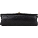 Chanel Quilted Lambskin 24K Gold Single Flap Crossbody Bag