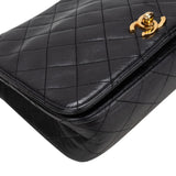 Chanel Quilted Lambskin 24K Gold Single Flap Crossbody Bag