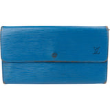 Louis Vuitton Bleu Epi Leather Sarah Wallet