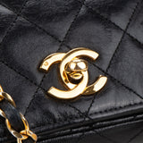 Chanel Quilted Lambskin 24K Gold Single Flap Crossbody Bag