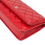 Chanel Quilted Caviar Leather Wallet On Chain Crossbody Bag
