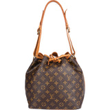 Louis Vuitton Canvas Monogram Sac Noe Petit Shoulder Bag