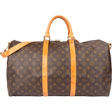 Louis Vuitton Canvas Monogram Keepall 50 Bandouliere