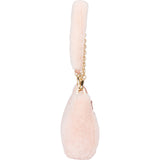 Prada Pink Shearling Triangle Re-Editon Shoulder Bag
