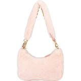 Prada Pink Shearling Triangle Re-Editon Shoulder Bag