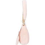 Prada Pink Shearling Triangle Re-Editon Shoulder Bag