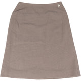 Chanel Gris Wool Set01 Skirt (D 34 / FR 36)