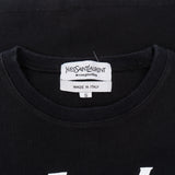 Yves Saint Laurent Black Cotton YSL Top (S)