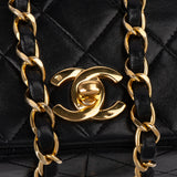 Chanel Quilted Lambskin 24K Gold Single Flap Crossbody Bag