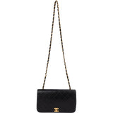 Chanel Quilted Lambskin 24K Gold Single Flap Crossbody Bag