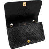 Chanel Quilted Lambskin 24K Gold Single Flap Crossbody Bag