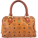 MCM Visetos Monogram Boston Handbag